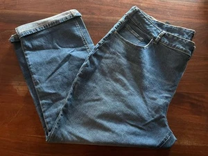 Lee Plus Size Jeans Women’s 26W Boyfriend Jeans 48X28 Cuffed Jeans - Picture 1 of 10