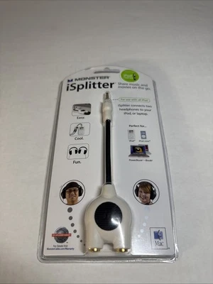 Monster Brand Cable 2 Way Splitter AICYP 220S With Y Adapter NIB - Image 1 of 3