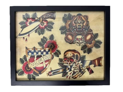 Arte flash tatuaje Jerry marinero tradicional americano enmarcado 15x12 artista local Foto 1 de 4