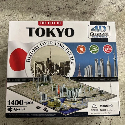 Rompecabezas paisaje urbano 4D historia a lo largo del tiempo de la ciudad de Tokio 1400+ piezas Foto 1 de 3