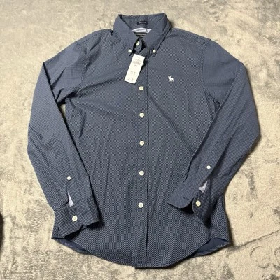Abercrombie Fitch Shirt Mens XS Super Slim Button Down Short Sleeve  Printed NWT - Image 1 of 4