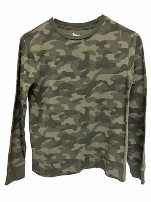 Camisa Circo Masculina-Tamanho L-12-14-Camo Verde-Manga Longa - Imagem 1 de 4