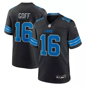 Jared Goff #16 Fußball Trikot schwarz bestickt Neu XXL MI Verkäufer in der Hand - Bild 1 von 1