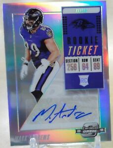 2018 Contenders Optic Mark Andrews Silver Prizm Rookie Ticket Auto Ravens 183