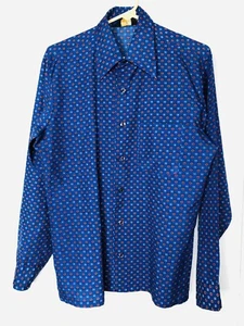 men medium JC Pennys Butterfly point Collar button long sleeve shirt tapered 70s - Picture 1 of 9
