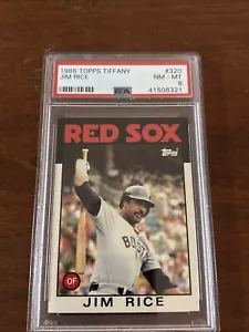 1986 TOPPS TIFFANY #320 JIM RICE RED SOX HOF PSA 8 Graded NM-MT 41506321 - Picture 1 of 2