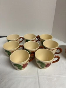 VTG Franciscan Ware Set of 8 Coffee Cups & Saucers Apple Design - Picture 1 of 8