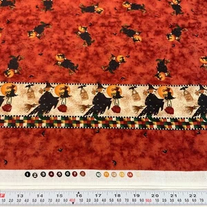 Haunted Halloween Dbl Border Debbie Mumm for SSI Cotton Fabric Remnant 16" x 43" - Picture 1 of 2