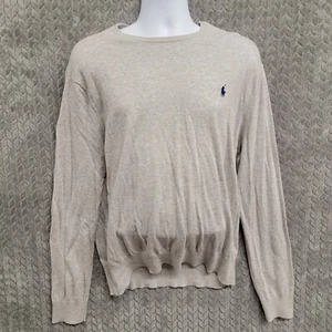 Polo Ralph Lauren Sweater Crewneck Pullover Cotton Cashmere Lightweight Men 2XL - Picture 1 of 9