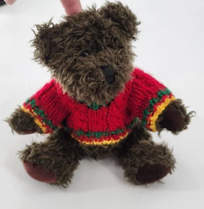 Oso de peluche de piel desaliñada HugFun Int'L con suéter de punto 9" felpa articulada - Imagen 1 de 9