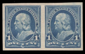 MOMEN: US STAMPS #264P5 PLATE PROOF PAIR IMPERF MINT OG H XF PF CERT LOT #73376 - Picture 1 of 4