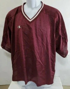 Maglia Champion autentica con orlo marrone/bianco taglia L ricamata - Foto 1 di 8