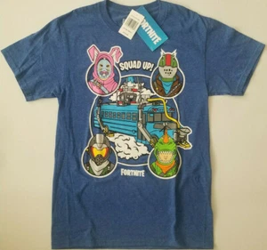 Brand New Fortnite Squad up T-Shirt Tee T Shirt /w Tags Dark Blue - Picture 1 of 4