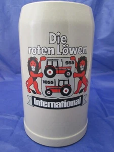 Alter Bierkrug ~ IHC CASE 955 1055 Traktor ~ SELTEN!! 60er / 70er Jahre - Bild 1 von 7