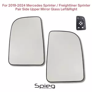 Pair Side UPPER Mirror Glass for 2019-2024 MB FREIGHTLINER SPRINTER with Heated - Picture 1 of 9