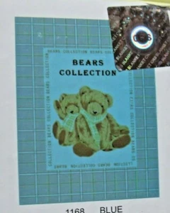 Bears Collection Two Ply Cloud Baby Blanket Blue Background 54" by 39" by POPTEX - Picture 1 of 4
