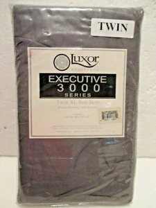 Falda de cama doble Luxor Executive 3000 Series XL PLATEADA 39"" x 80"" microfibra NUEVA - Imagen 1 de 8