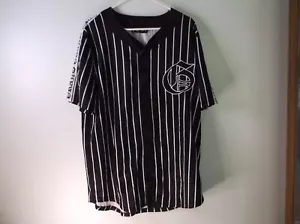 Rebel Minds Goat Baseball Jersey T shirt Men 2XL Black White Logo Short Sleeve - Picture 1 of 6