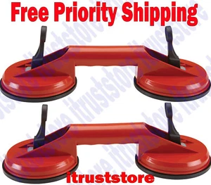 2PC HD SUCTION CUP AUTO GLASS LIFTER REMOVAL WINDSHIELD INSTALLER REMOVER TOOL - Picture 1 of 3