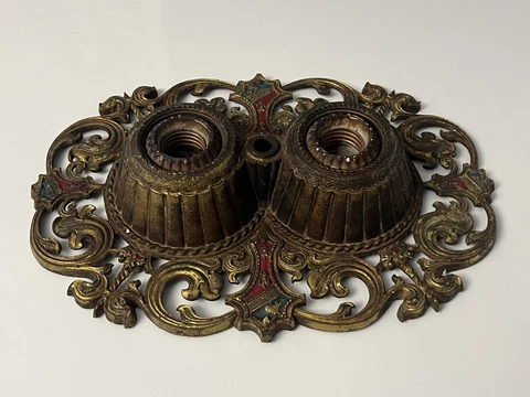 R Williamson Co Vintage Art Decor  Ceiling Light Lamp Fixture Working Rare Cover