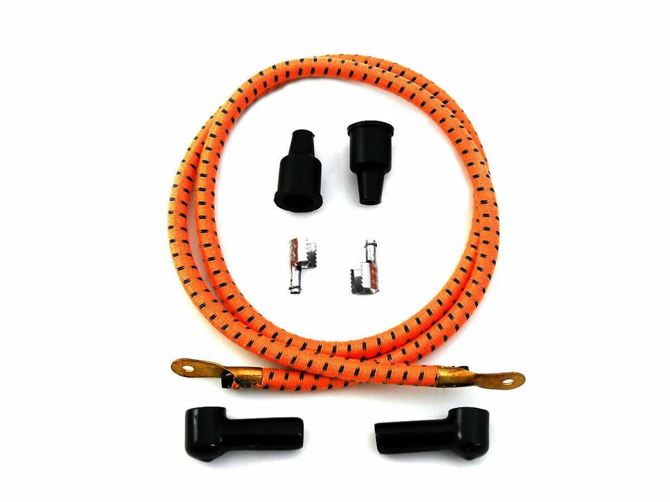 Kit de cables de bujía de tela vintage para Harley Davidson de V-Twin Foto 1 de 1