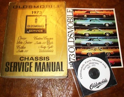 Oldsmobile 1973 manuales de servicio y piezas 442 W45 Hurst Cutlass S Supreme original Foto 1 de 4