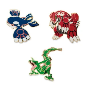 Kyogre Groudon Rayquaza Pin Badges Pokemon Scarlet & Violet Nintendo Switch New - Picture 1 of 7
