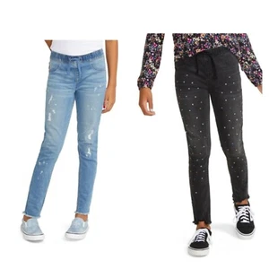 2- Pair Girls Size 16 Pull-on Jeans jeggings....... Justice  - Picture 1 of 6
