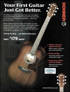 Guitarra acústica Hohner HW300 Countryman 2005 anuncio 8 x 11 impresión de anuncio - Imagen 1 de 3
