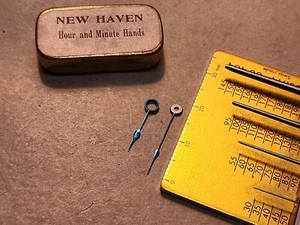 Set Of NOS New Haven Blue Spade Hour/Minute Hands With 250/100 Hole Sizes - Picture 1 of 8
