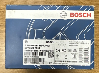 CÁMARA MICRO DOMO FIJA BOSCH NDV-3502-F03-P FLEXIDOME IP 3000I **NUEVA EN CAJA** Foto 1 de 4