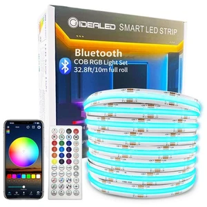 32.8ft COB LED Strip Light 24V Kit,Color Changing COB RGB LED Strip Light Dim... - Picture 1 of 6