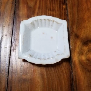Vtg Johnson Bros. White Ironstone Soap Dish Spoon Rest Trinket Antique BWN - Picture 1 of 5