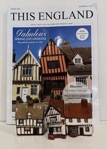 Mudlen End Studio England Miniature Ceramic Lavenham Crooked Houses Set of 3 - Picture 1 of 6