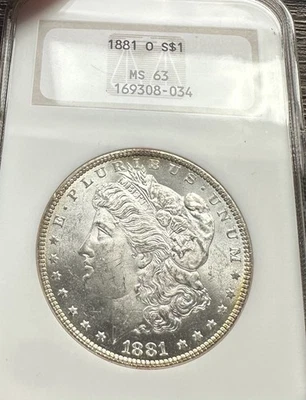1881-O American Silver Morgan Dollar Coin NGC MS63 **RIM TONE OBV&REV - Image 1 of 2