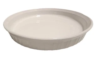 Corning Ware French White F-3-B Quiche Dish Ceramic 10” Round 1.4 Liters Vintage - Bild 1 von 8