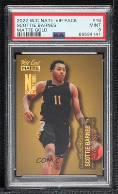 2022 MATTE National Convention Basketball VIP Gold Scottie Barnes PSA 9 MINT - Image 1 of 2