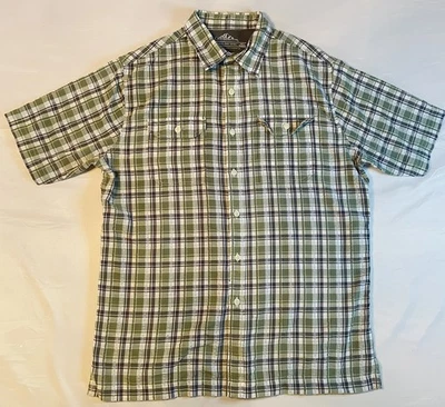 Croft & Barrow Quick-Dry Plaid Button Shirt Men’s M Green Hiking Outdoor - Image 1 of 4