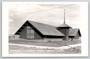 Baker Montana - AMERICAN LUTHERN CHURCH - Unposted POSTCARD - Picture 1 of 2