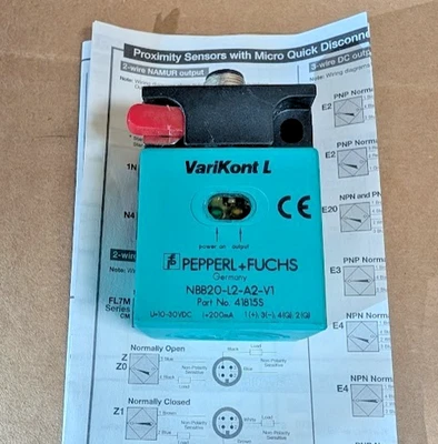Pepperl+Fuchs NBB20-L2-A2-V1 Inductive Proximity Sensor, 20mm, PN 418155 (NewNB) - Image 1 of 4