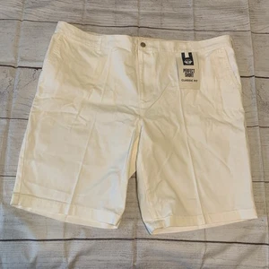 Dockers Perfect Shorts Mens Size 44 Classic Fit Chinos Flat Front White - Picture 1 of 11