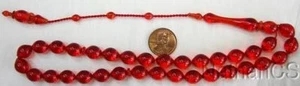 Prayer Beads Tesbih Pomegrenade Turkish Amber Catalin Superior Carving Collector - Imagen 1 de 2