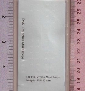 German WWII Afrika Korps Markings. I-94 GR110. New 1/87 Scale Decals - Picture 1 of 1