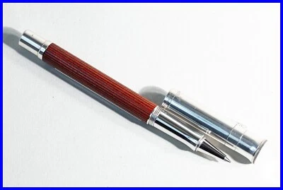 Large 1990s Graf Von Faber-Castell Pernambuk Silver Fountain Pen Rollerball - Image 1 of 4