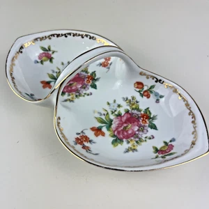 VINTAGE Noritake Dresdlina Ceramic Dish Handle Hand Painted Floral 8-in. Japan - Picture 1 of 21