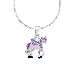 Prinzessin Lillifee Mädchen Einhorn Rosie Anhänger Pferd mit Kette Silber 925 - Bild 1 von 3