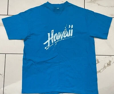 Vintage Single Stitch Tshirt 90’s Hawaii Men’s Size XL Blue - Image 1 of 4