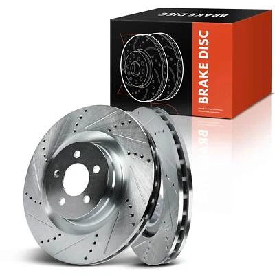 2x Rotor de freno delantero perforado 360 mm para Chrysler Dodge Challenger Charger Magnum Foto 1 de 4