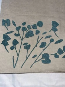 Pier 1 Imports-Placemats-100% Cotton 14”x20”-Tan w/Blue-Set Of 12 - Picture 1 of 5