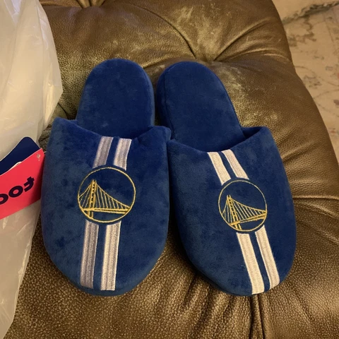 Golden State Warriors Team Slide Slippers Boys XL 7-8 FOCO Cover